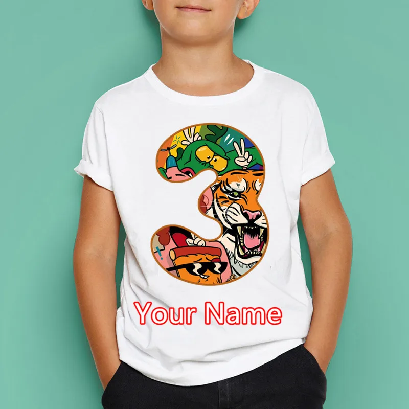 Футболка для мальчиков и девочек с цифрой на день рождения Дедушка унисекс