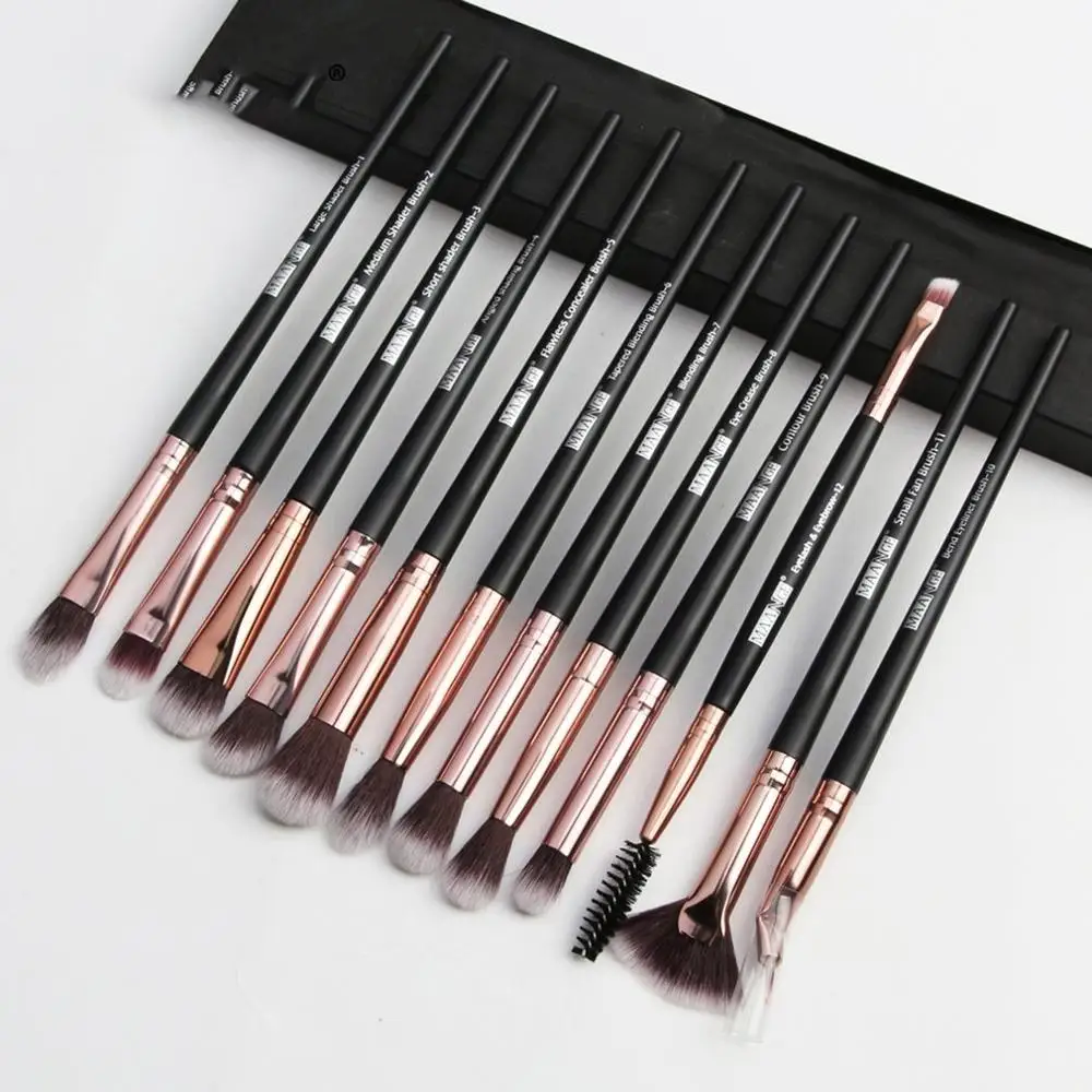 MAANGE 12 шт./компл. Профессиональные кисти для макияжа набор теней век Смешанная
