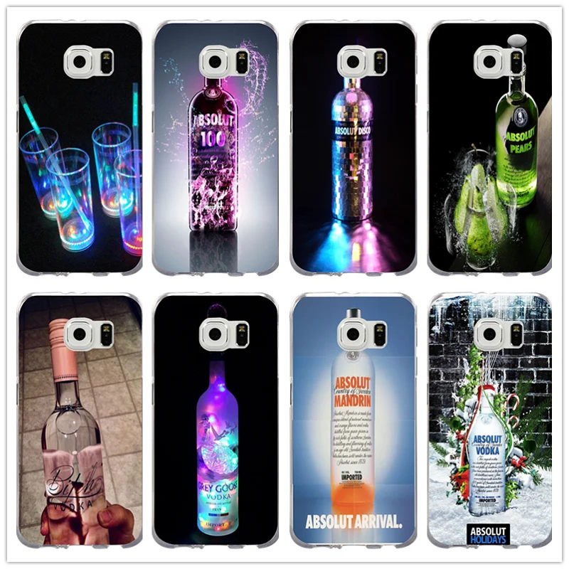 Absolute Vodka Bottle Silicone Soft Cover TPU Phone Cases for Samsung Galaxy Note 2 3 4 5 8 S3 S4 S5 Mini S6 S7 S8 S9 Edge Plus | Мобильные