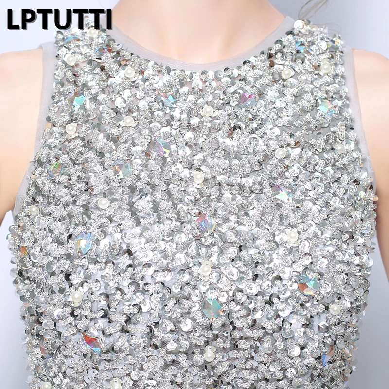 LPTUTTI блестки с кристаллами новинка для женщин элегантное вечернее платье