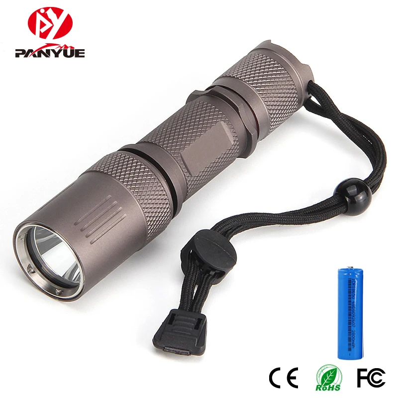 

PANYUE Portable Mini 800LM LED Flashlight Torch Pocket Light Waterproof Lantern 18650 Battery Powerful Led For Hunting