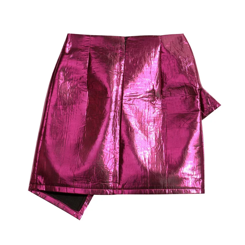Sexy Women Sequins Soft Metal Skirts 2 Color Skirt Ladies Party Mini 2018 New Good Qualtiy Runway irregular Clothing B298 | Женская