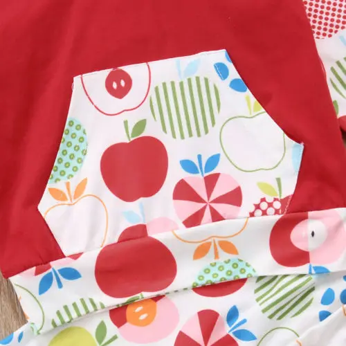 Толстовка с длинным рукавом и принтом для маленьких девочек кофта капюшоном