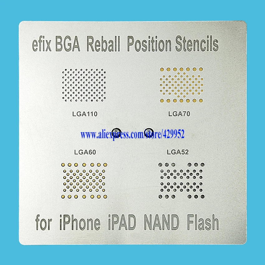 Efix 4 в 1 чип BGA IC IP NAND Flash станции для реболлинга трафареты тепловой пистолет iPhone iPad
