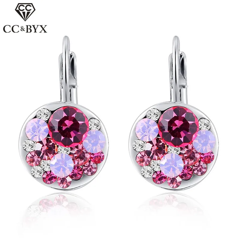 Украшения CC клипсы для женщин изящные оригинальные австрийские кристаллы