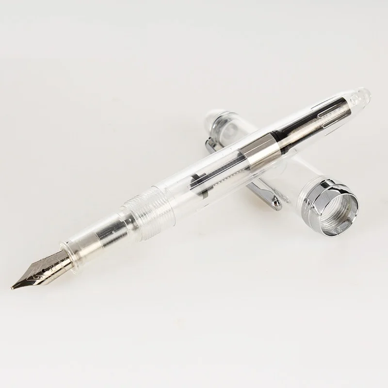 12 шт./лот прозрачные цветные авторучки Jinhao Metal Iraurita nib 0 5 мм канцелярские