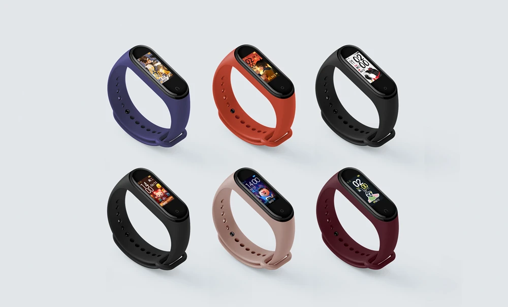 Xiaomi mi Band 4 NFC ремешок из ТПУ Черный Синий Оранжевый винный красный розовый mi Band 3 4 кабель для зарядки умные аксессуары
