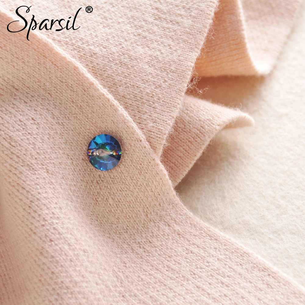 Sparsil Женская Осенняя трикотажная короткая шерстяная майка женская однотонная