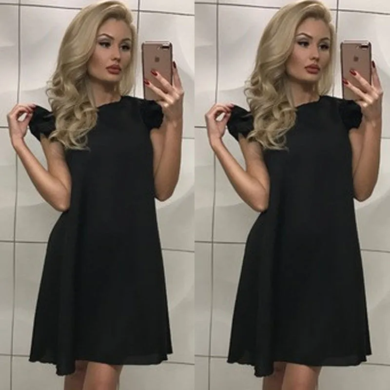 Новое шикарное женское Повседневное платье без рукавов летнее однотонное