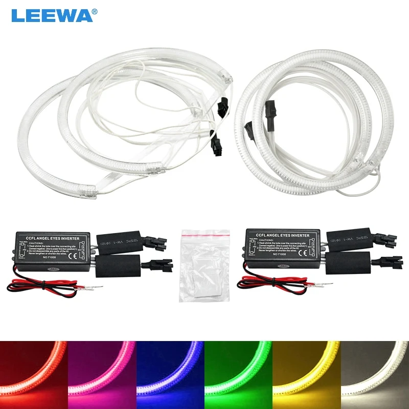 LEEWA 2x95мм 2x106мм 4 шт./компл. специальные автомобильные Кольца CCFL с ореолом