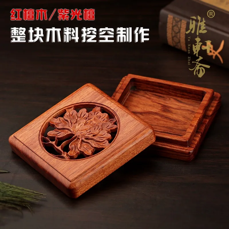 TZ вегетарианский портативная тарелка из черного дерева красного курильница для