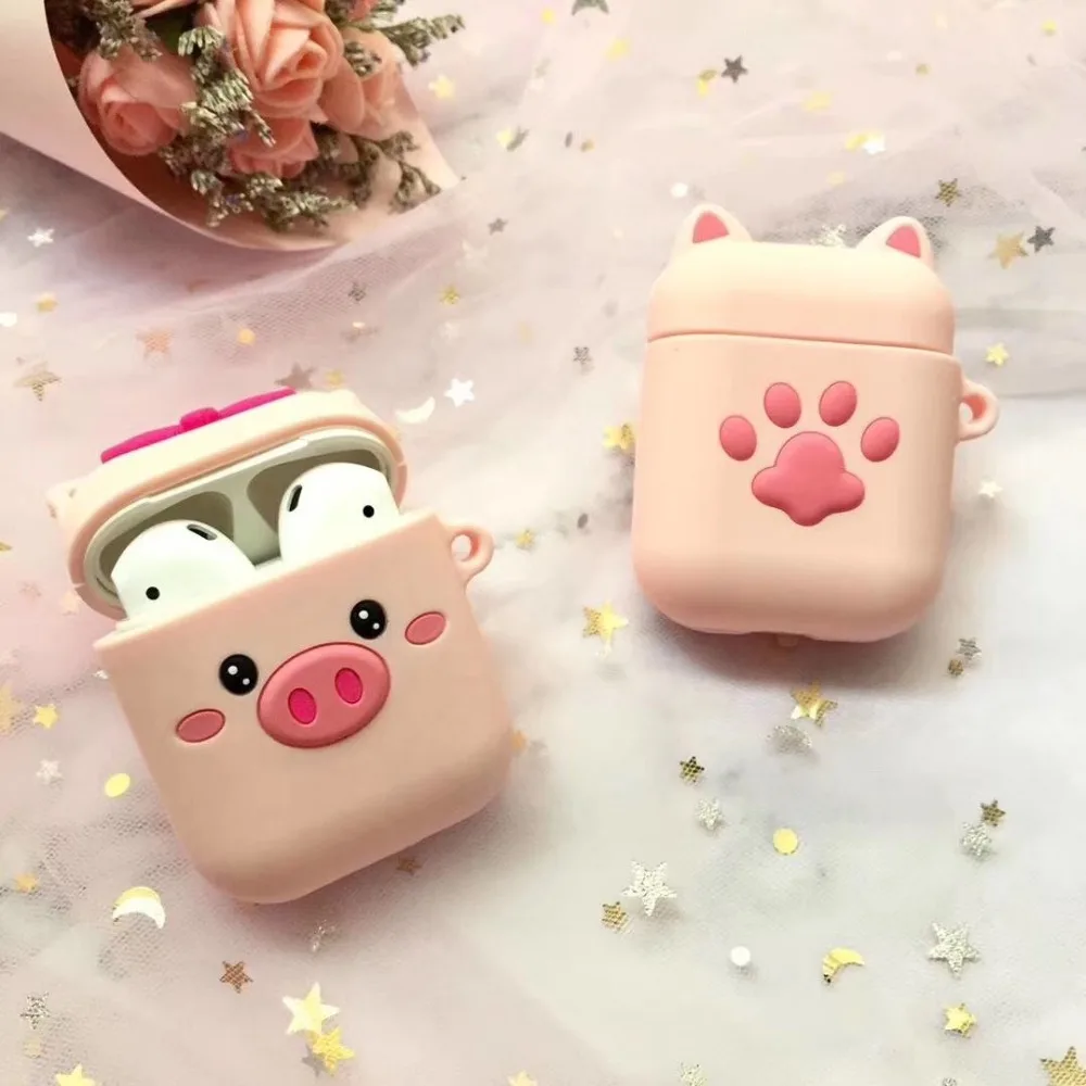 Cartoon Wireless Bluetooth Earphone Case For Apple AirPods Silicone Charging Headphones Cases Airpods Protective Cover | Электроника
