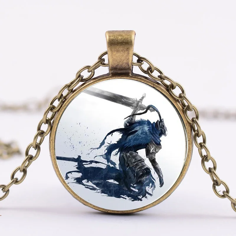 3 цвета 2020 Новый Artorias и Sif Dark Souls ожерелье ювелирные изделия стеклянный купол кулон