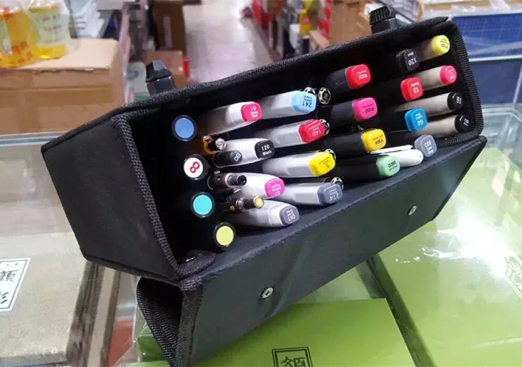 Складные маркеры/чехол для маркера фломастеры бесплатная доставка|pen bag|pen casemarker