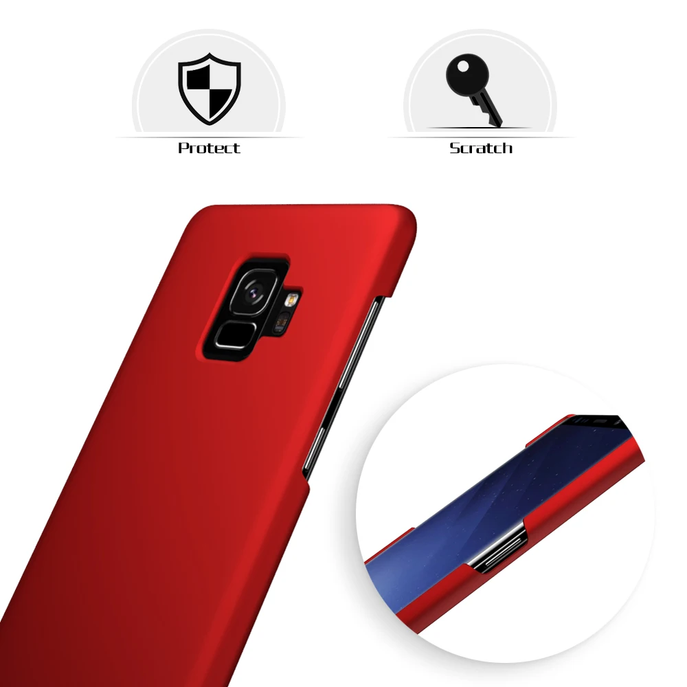 SLEO For Samsung Galaxy S9 Plus Ultra Thin Hard Plastic Back Case Protective Cover |