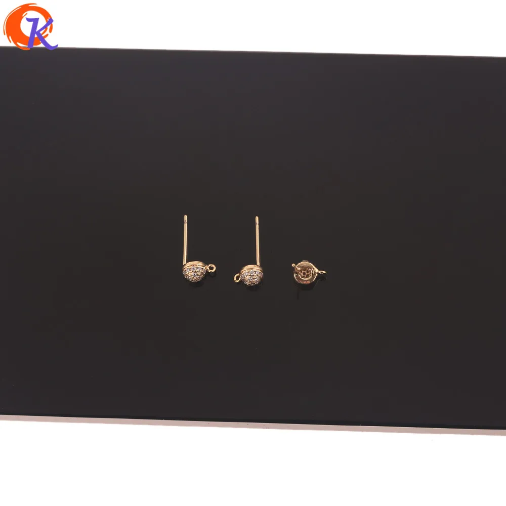 

Cordial Design 20Pcs 5*7MM Jewelry Accessories/CZ Earrings Stud/Genuine Gold Plating/DIY Making/Hand Made/Earring Findings