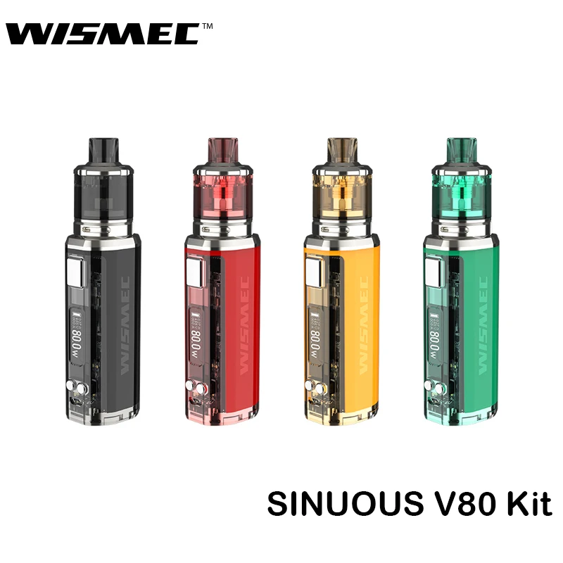 Оригинальный комплект Wismec minuous V80 бокс мод V8 вейп 80 Вт с баком атомайзера Amor NSE 3 мл