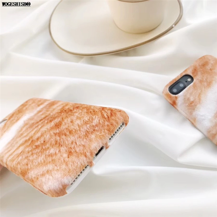 Искусственный Мех животных чехол для iPhone 7 кошка жираф кролик Банни Кони плюшевая повязка для волос Силиконовый ТПУ чехол для iPhone 6 6S 7 8 Plus