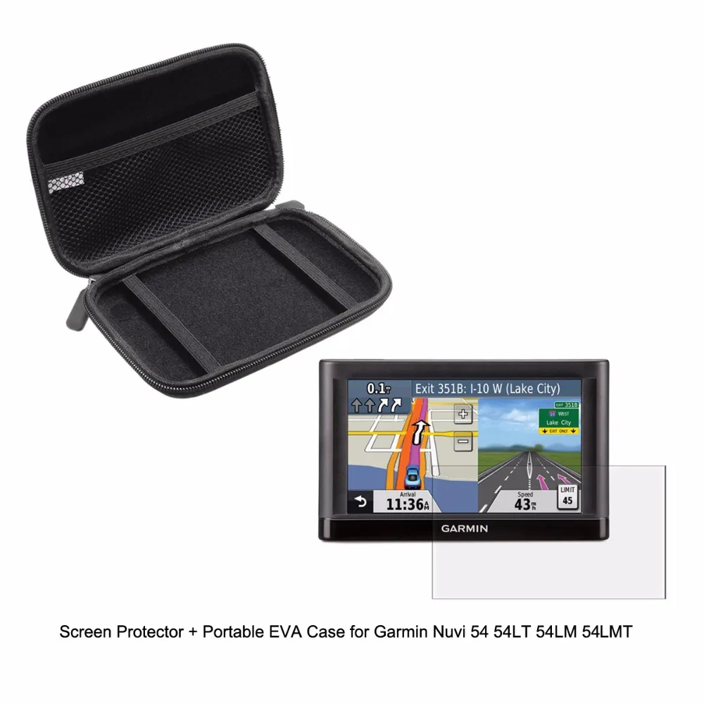 5 ''Inche портативный защитный чехол для автомобиля + прозрачная защитная пленка