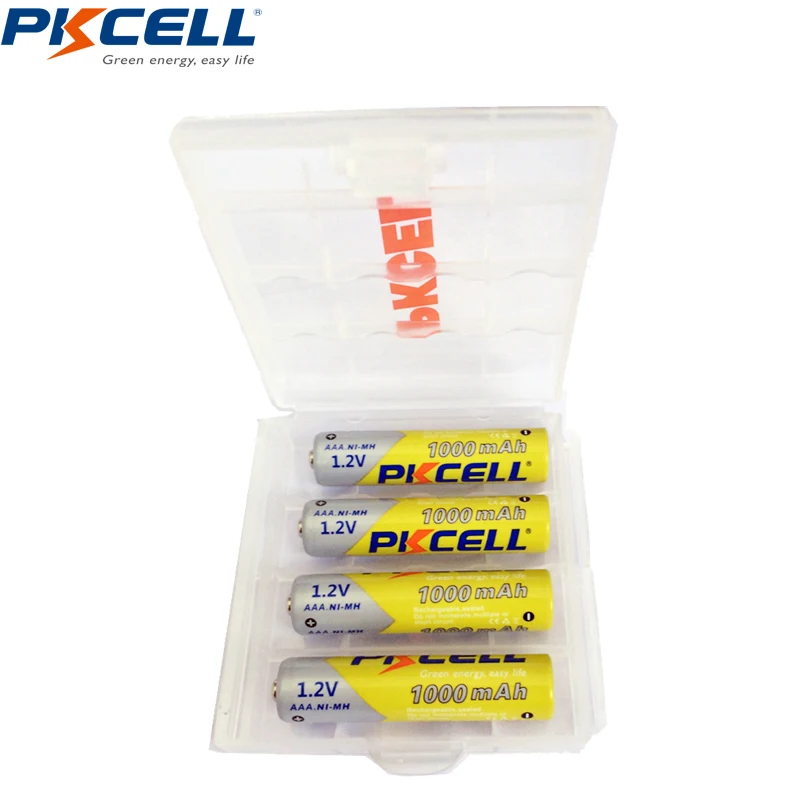 4 x PKCELL 1 2 V NIMH 1000mah AAA аккумуляторная батарея Замена для HHR 4DPA/2B Беспроводные с