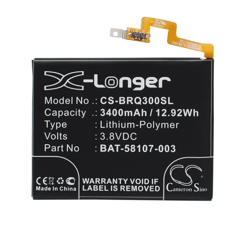 Аккумулятор Cameron Sino 3400mah для BLACKBERRY Passport 4G Q30 SQW100 1 3 Windermere bat 58107 003|Аккумуляторы