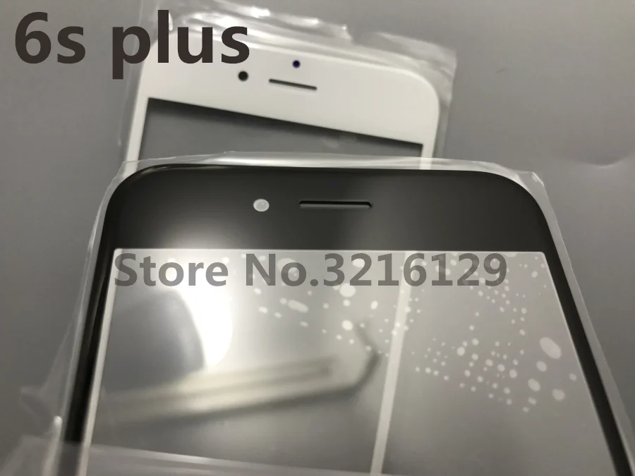 

50pcs/lot NEW Replacement LCD Front Touch Screen Glass Outer Lens for iphone 6s plus 5.5 Oleophobic coating high quality AAA+