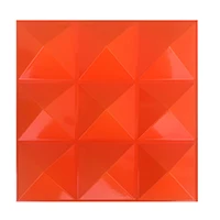 Orange Новое поступление, Современная Экологичная Прочная ПВХ 3d настенная панель для домашнего декора 50*50 см, супер легкая 3D настенная доска - Цвет: Orange