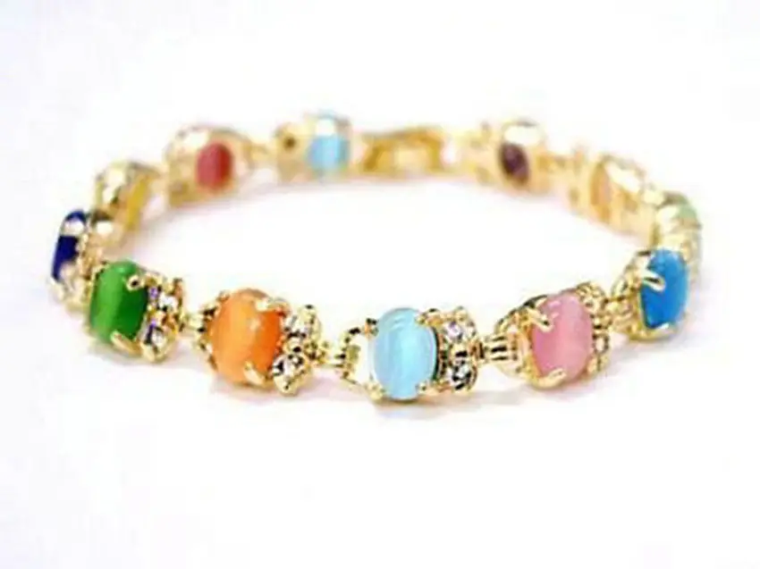 Бесплатная доставка модные ювелирные изделия благородный цветной браслет с