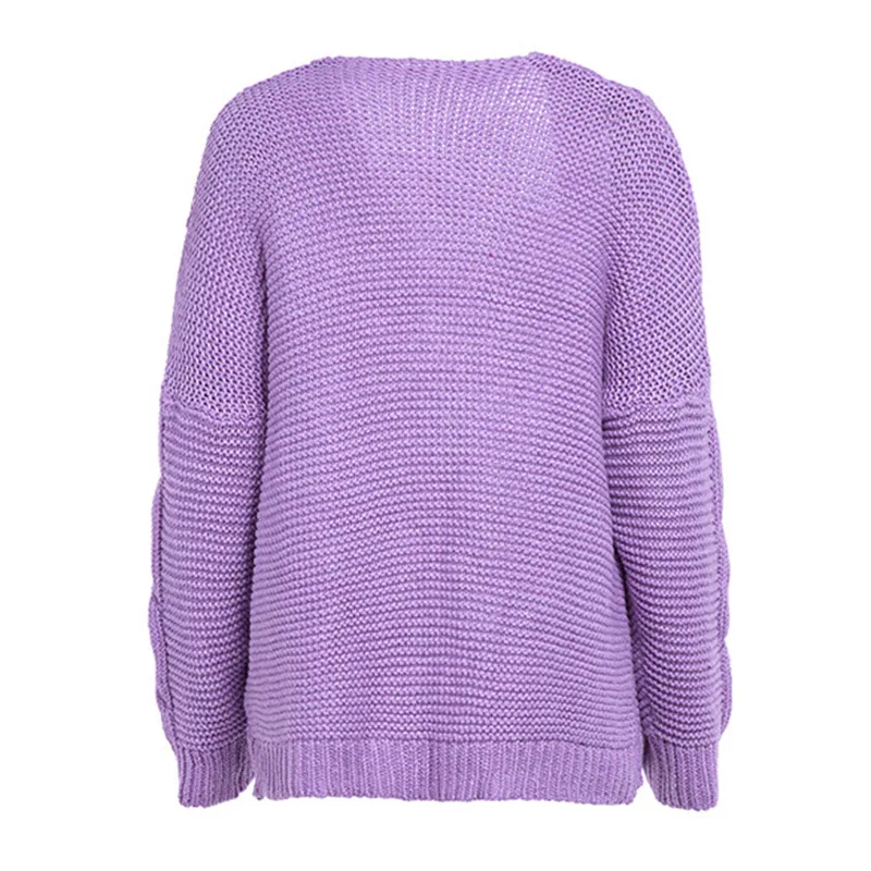 Autumn Winter coat sweater cardigan Wild thick stick needle twist loose knitted lazy women's jacket |