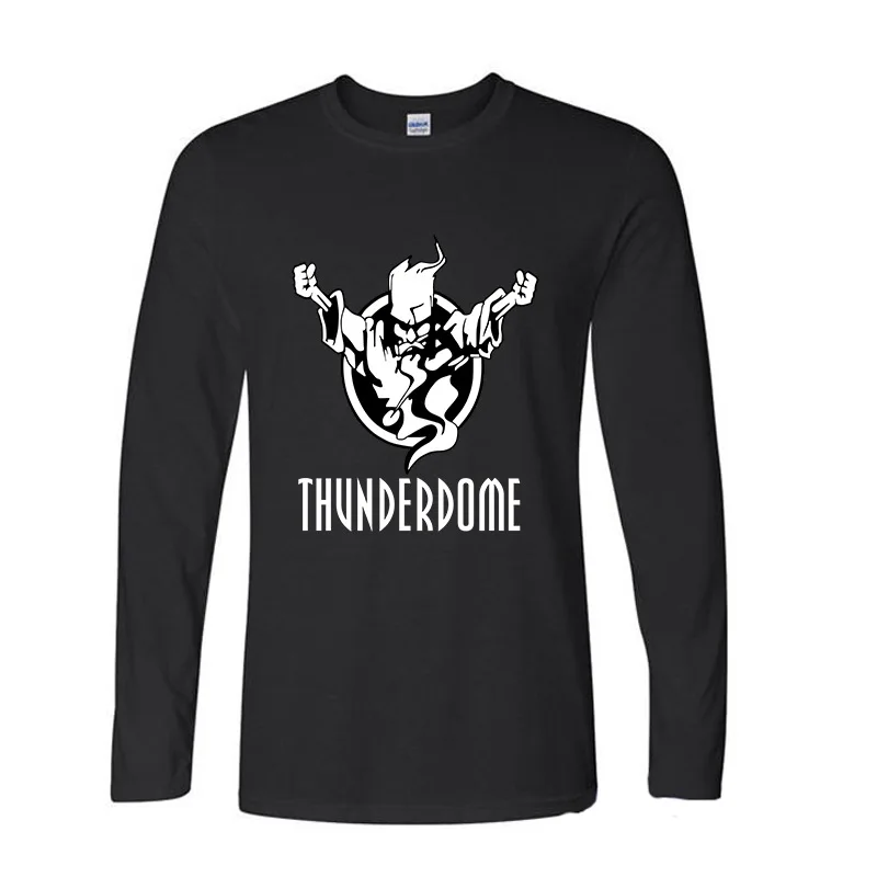 Хипстерские базовые Топы забавные Thunderdome Hardcore длинные футболки футболка с