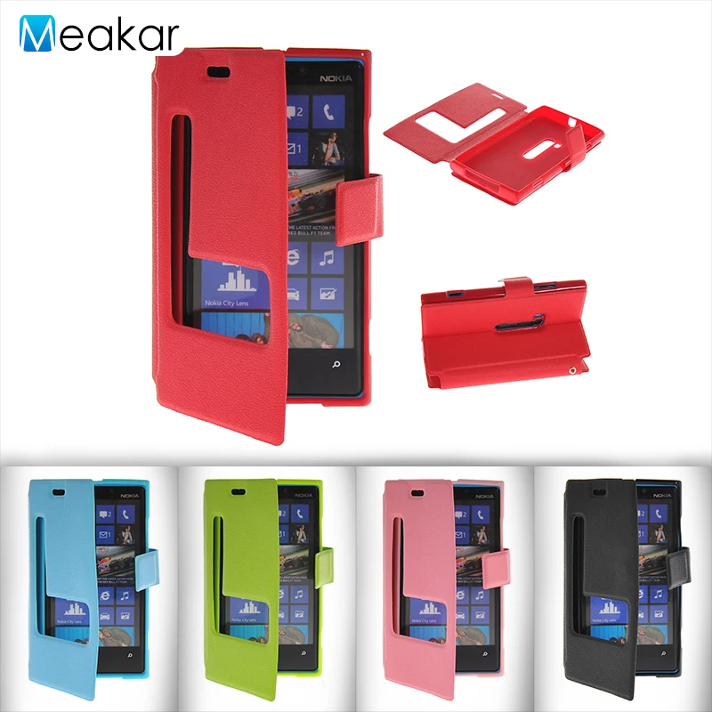 Окно с двойным представлением флип из искусственной кожи 4.5для Nokia Lumia 920 чехол для
