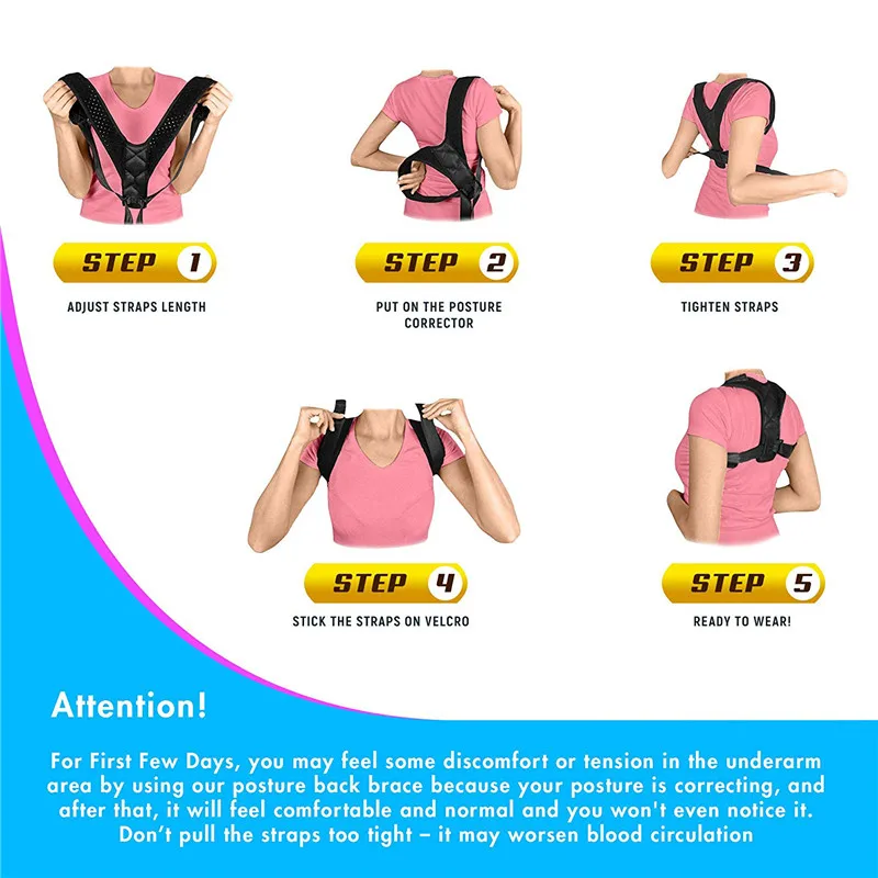 Регулируемая Задняя осанка корректирующие инструменты | Красота и здоровье