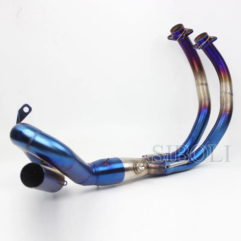 MT07 мотоцикл глушитель модифицированный скутер передняя Труба без шнуровки для