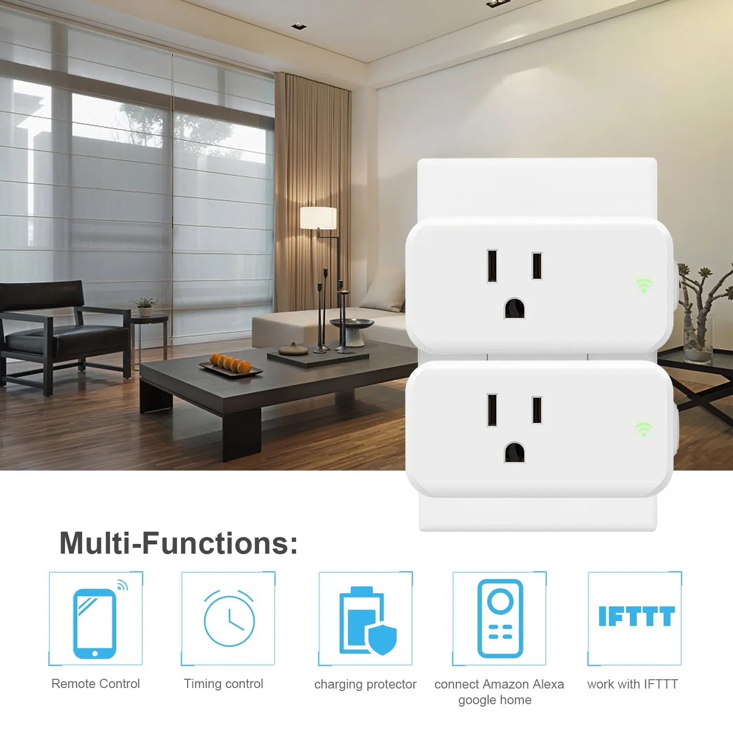 Беспроводной разъем питания на выходе дистанционное управление мини Wifi смарт