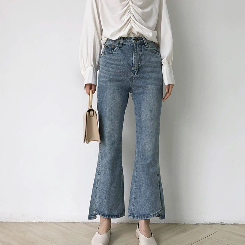 Джинсы женские демисезонные с широкими штанинами 2019 | Женская одежда