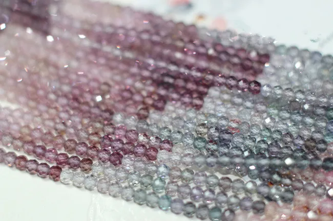 

loose beads MIXCOLORS AA spinel round faceted 2mm nature 14inch for making jewelry necklace blue rainbow FPPJ wholesale