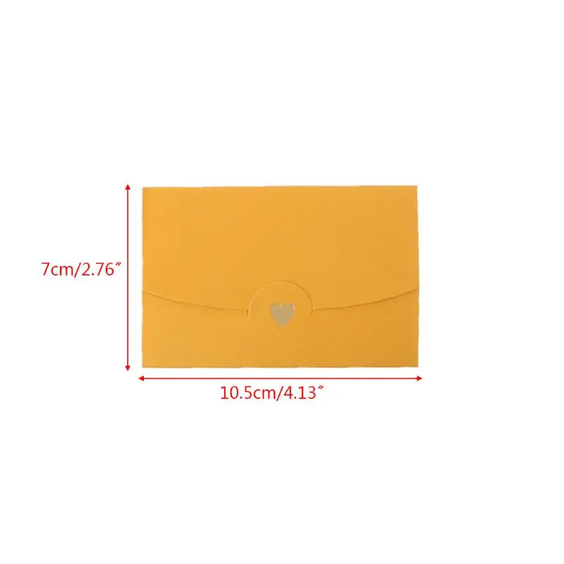 

10pcs Blank Mini Heart Retro Paper Envelopes Wedding Party Invitation Envelope For Letter Greeting Cards
