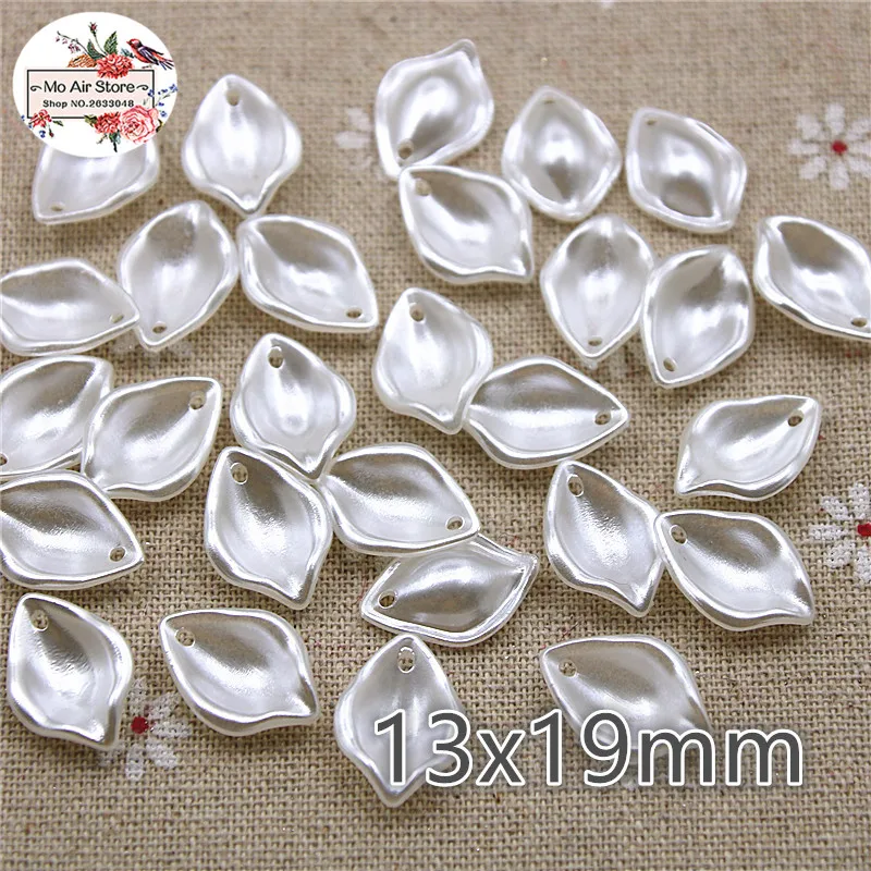 100 шт слоновой кости жемчужные бусы из ABS смолы с плоской задней частью имитация