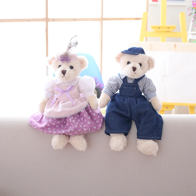 1 пара 40 см пасторальный цветочный ковбойский плюшевых мишек плюшевые игрушки