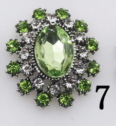 Модные 10 шт. 24*27 мм овальные ювелирные аксессуары из сплава Diy, стразы с плоской задней поверхностью, акриловая основа,, ручная работа - Цвет: 7