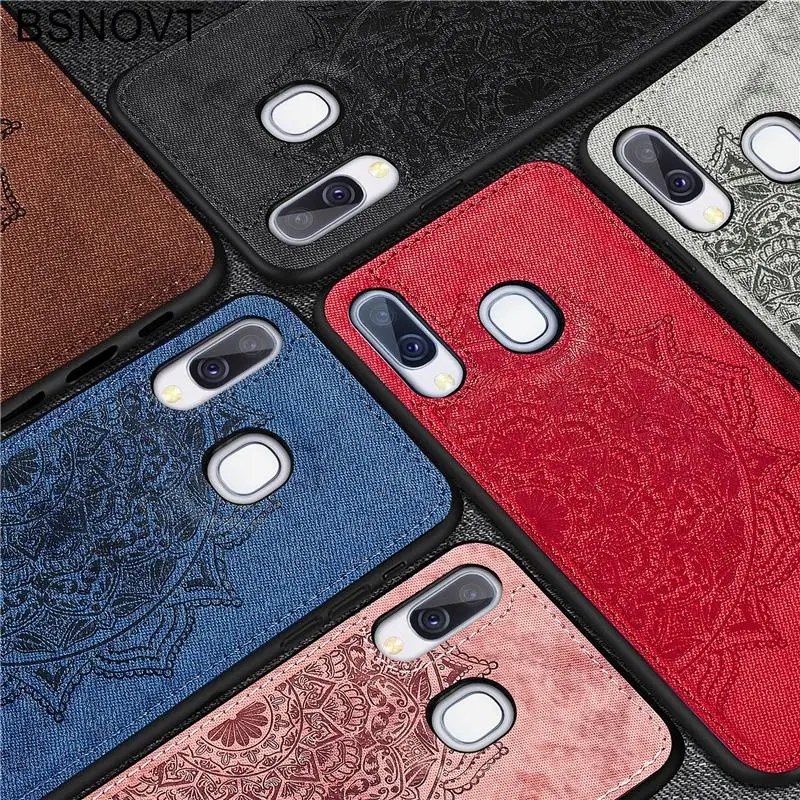 Чехол для Samsung Galaxy A40 ТПУ Рамка тканевый противоударный чехол BSNOVT|Бамперы| |