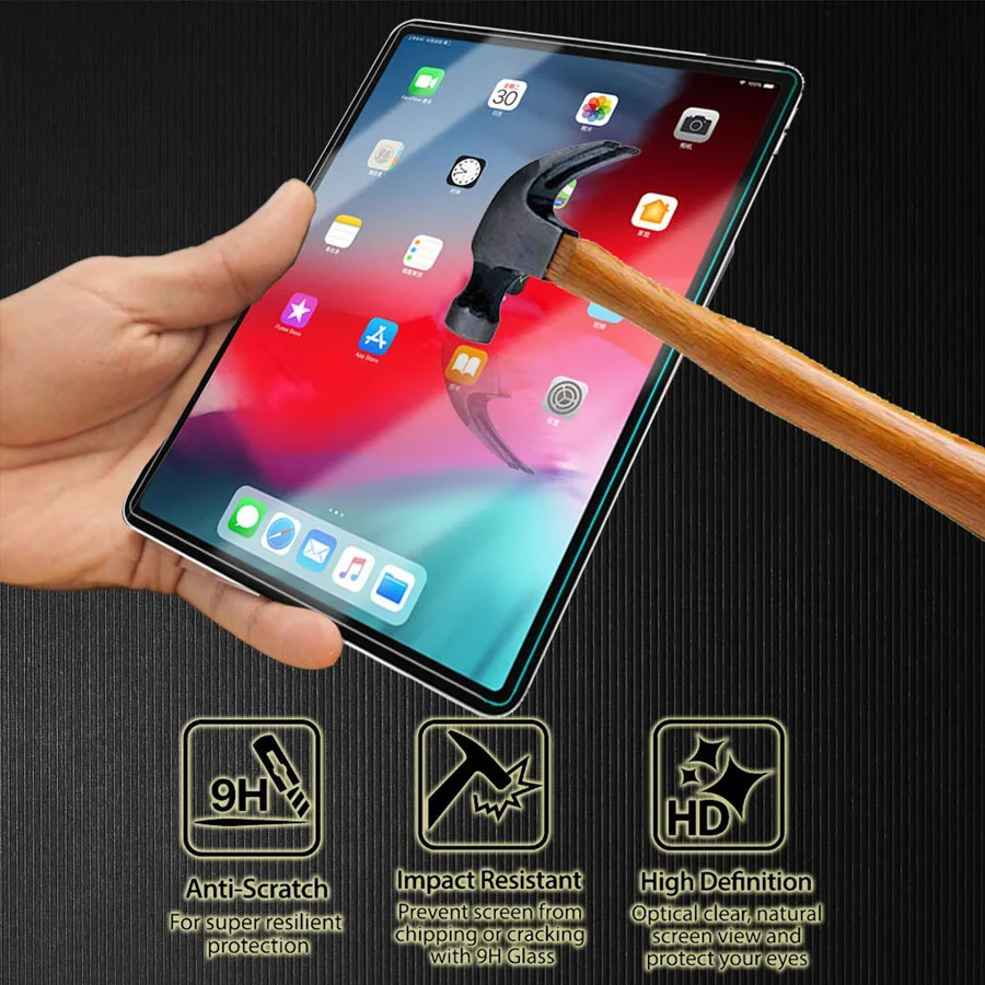 10H Premium Tempered Glass For Apple iPad Pro 11 for inch Transparent Tablet Screen Protector Front Film 2018 New | Компьютеры и офис