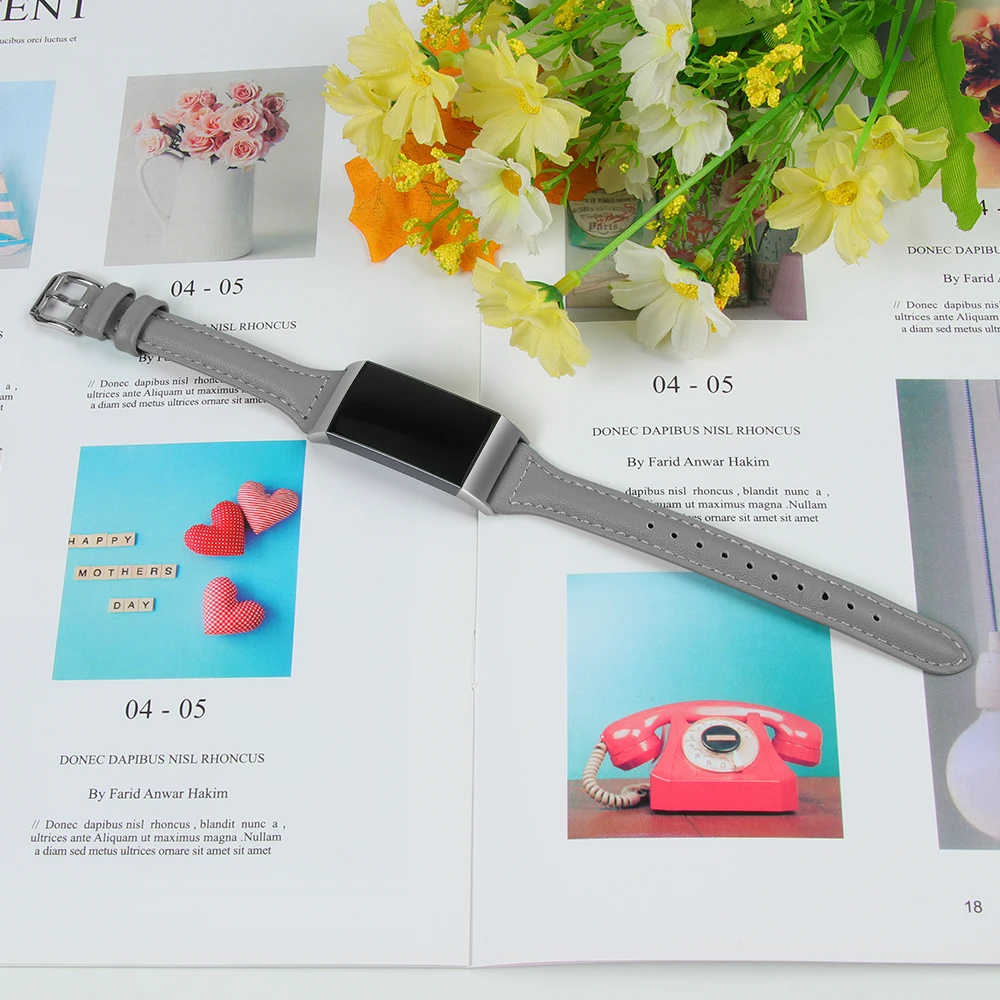Joyozy для Fitbit Charge 3 Кожаный браслет ремешок для Fitbit Charge 3 фитнес-трекер Смарт-часы сменный ремешок