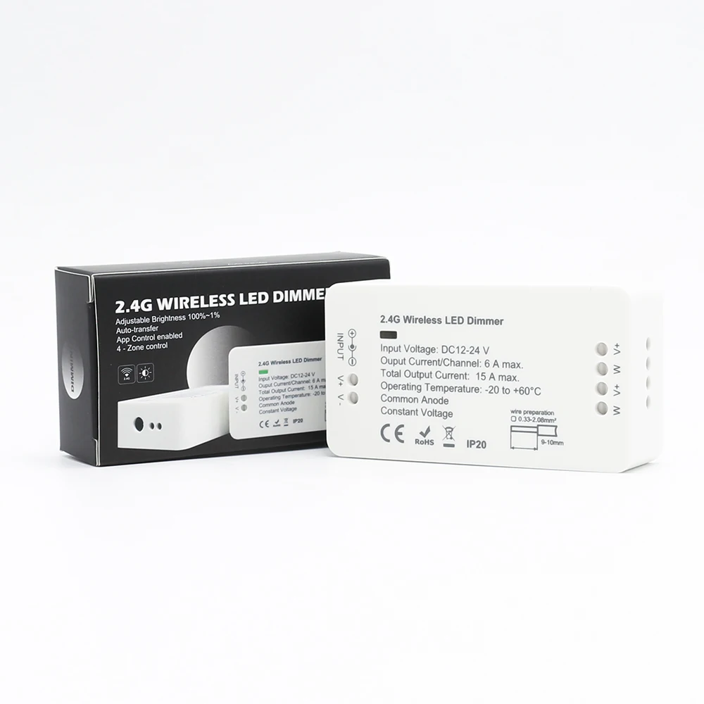 Waseda 2 4 GHz RF Led контроллер беспроводной RGB RGBW + CCT DC12/24 V Светодиодная лента wifi 8zone