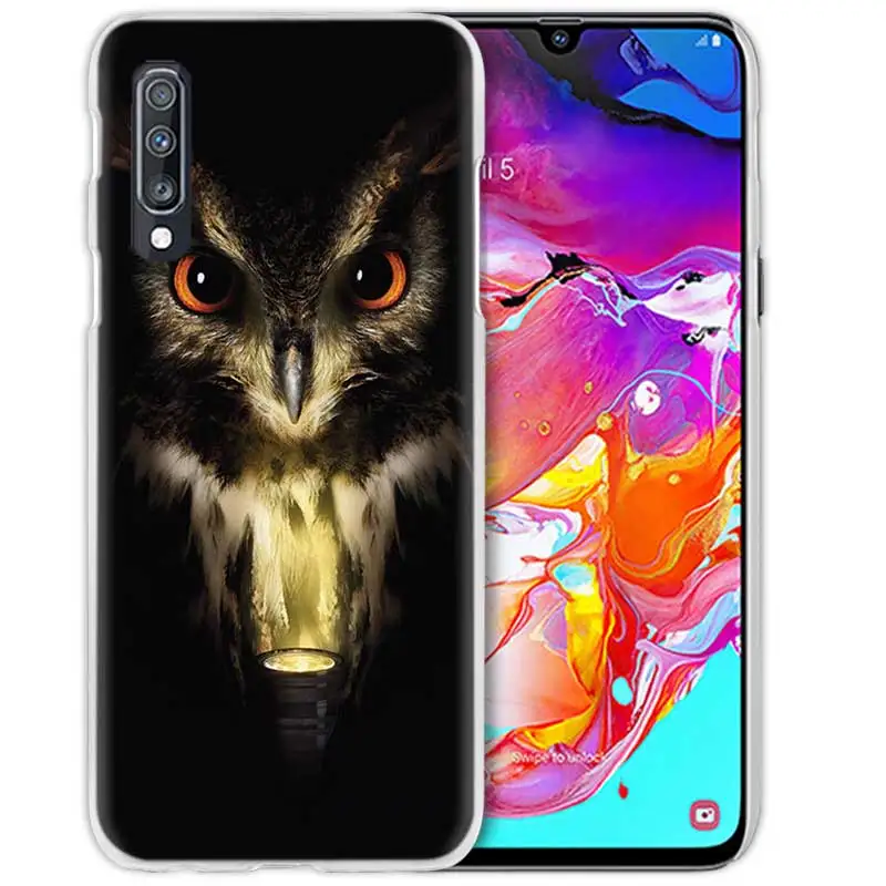 06 Животное чехол для samsung Galaxy A50 A70 A20e A40 A30 A20 A10 A8 A6 плюс A9 A7 жесткий прозрачный чехол для телефона чехол с камуфляжным принтом совы - Цвет: 06