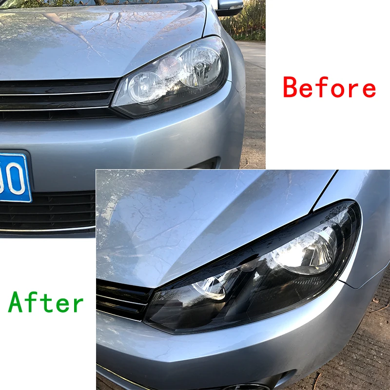 Для Volkswagen Golf 6 MK6 VI передние фары подводки для бровей АБС отделка крышка наклейки