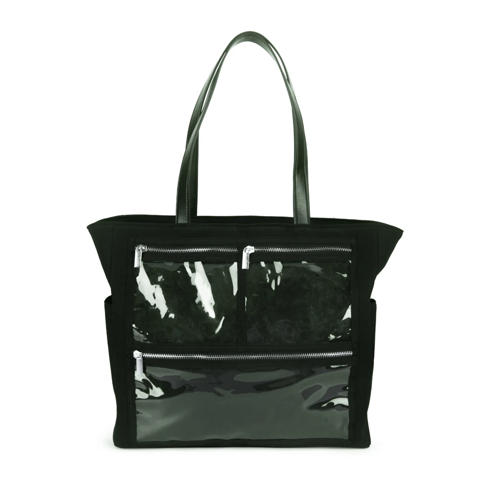 Черное эфирное масло из парусины сумка-дисплей оптовая продажа однотонная