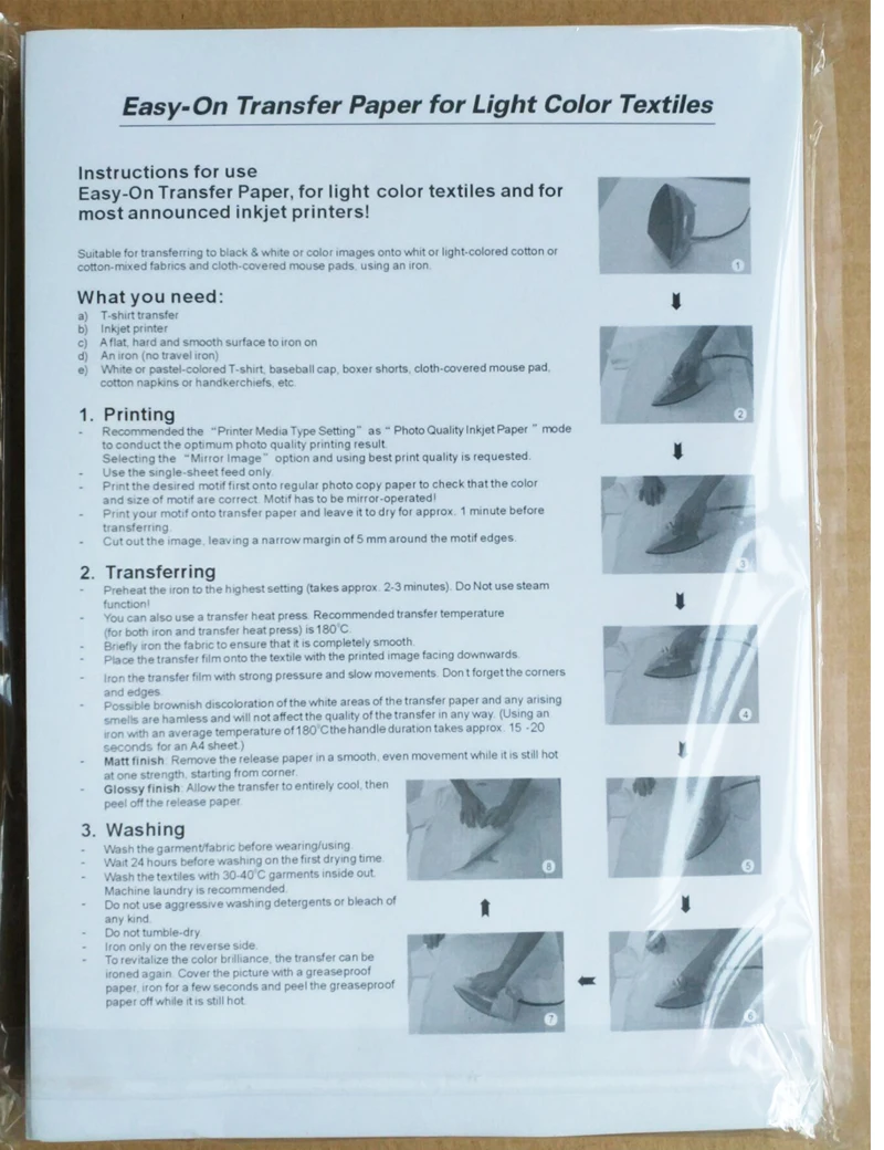 100 листов сублимационная машина A4 трансферная бумага футболка фотобумага