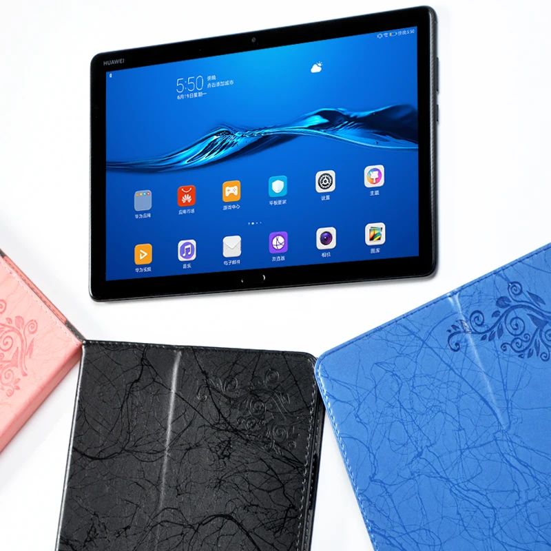 Тонкий роскошный Шелковый зернистый чехол с флип-стойкой для huawei MediaPad M5 Lite 10 чехол BAH2-W09 BAH2-L09 BAH2-W19 10,1 ''чехол для планшета