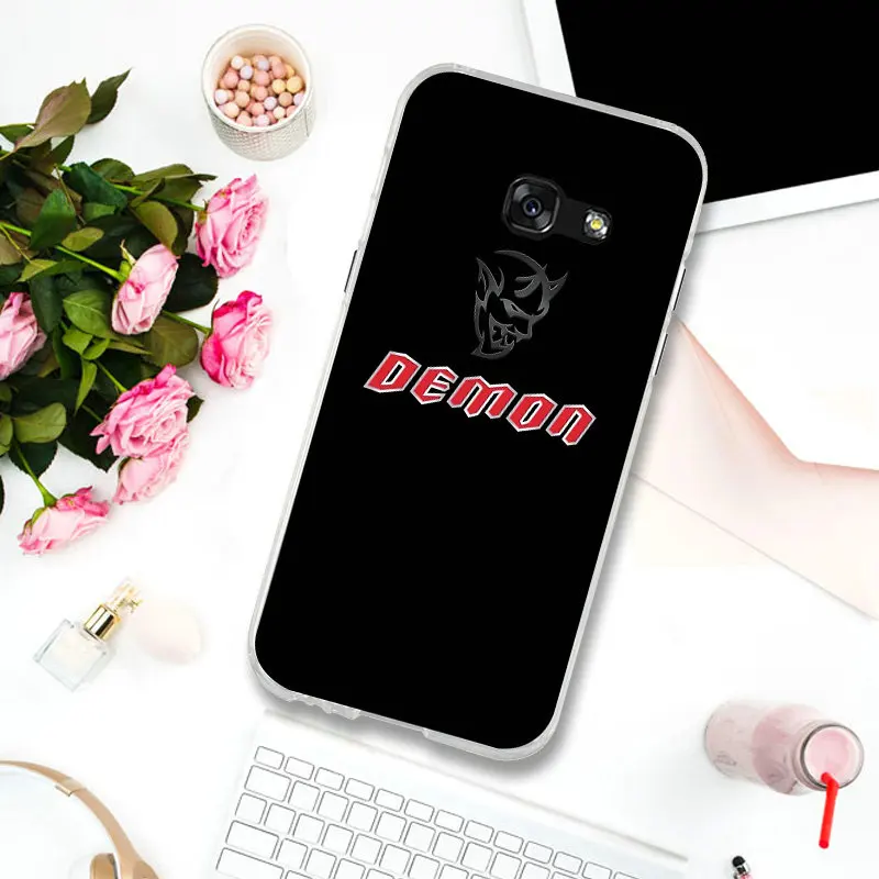 Picture 2 Dodge Challenger STR Ram Demon Logo мягкие чехлы для мобильных телефонов samsung Galaxy J3 J4 J5 J6 J7 J8 A3 A5 A7 сумки - Цвет: Picture 2